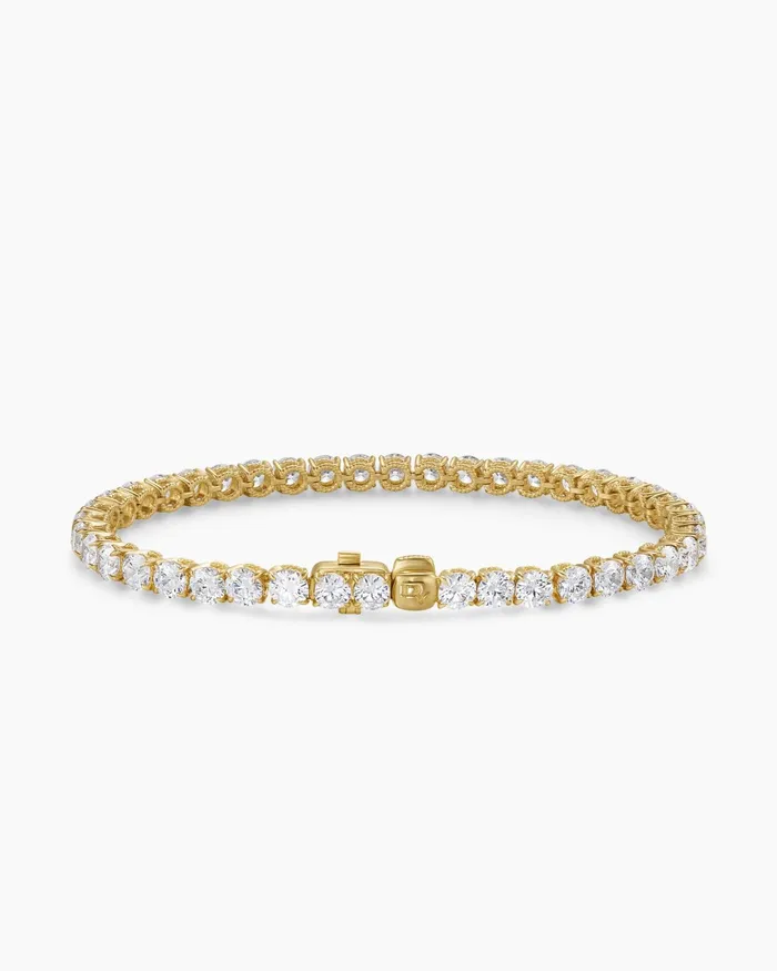 Tennis Bracelet In 18K Yellow Gold With Diamonds 4mm Women David Yurman Chain Tennis Bracelet In 18K Yellow Gold With Diamonds 4mm Women David Yurman Chain