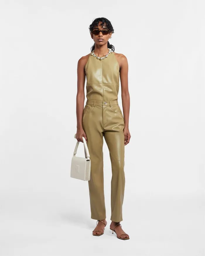 Teza Khaki Okobor Women Nanushka Tops Teza Khaki Okobor Women Nanushka Tops