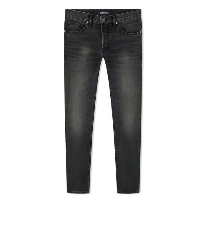 TOM FORD Denim Men AGED BLACK WASH SLIM FIT DENIM Aged Black Wash