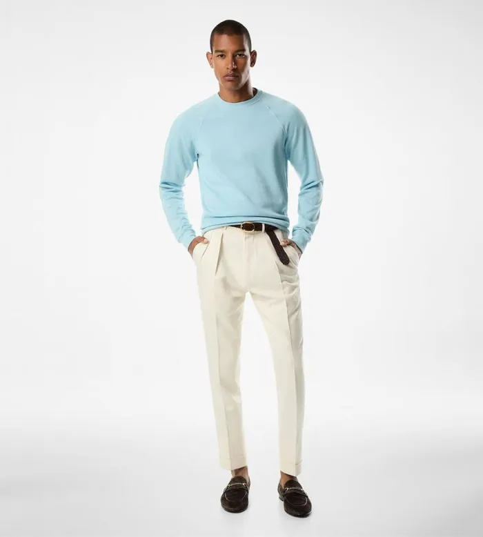 TOM FORD Knitwear Men VINTAGE MELANGE CREW NECK Sky TOM FORD Knitwear Men VINTAGE MELANGE CREW NECK Sky