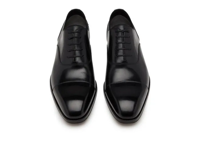 TOM FORD LaceUps Men SMOOTH LEATHER ELKAN CAP TOE LACE UPS Black TOM FORD LaceUps Men SMOOTH LEATHER ELKAN CAP TOE LACE UPS Black
