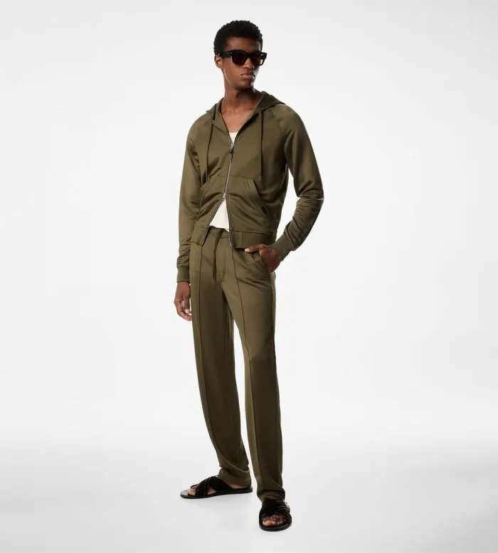 TOM FORD Pants and Shorts Men LUXURY JERSEY SWEATPANTS Dark Olive TOM FORD Pants and Shorts Men LUXURY JERSEY SWEATPANTS Dark Olive