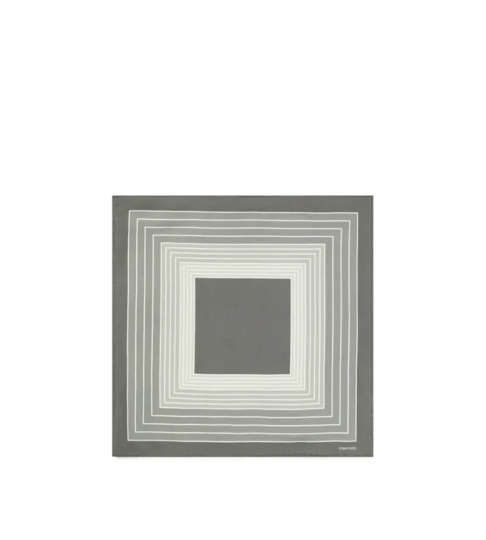 TOM FORD Pocket Squares Men SQUARE DESIGN POCKET SQUARE Grey