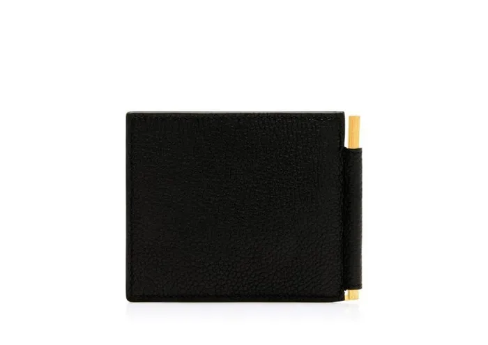 TOM FORD Small Leather Goods Men GRAIN LEATHER MONEY CLIP WALLET Black TOM FORD Small Leather Goods Men GRAIN LEATHER MONEY CLIP WALLET Black