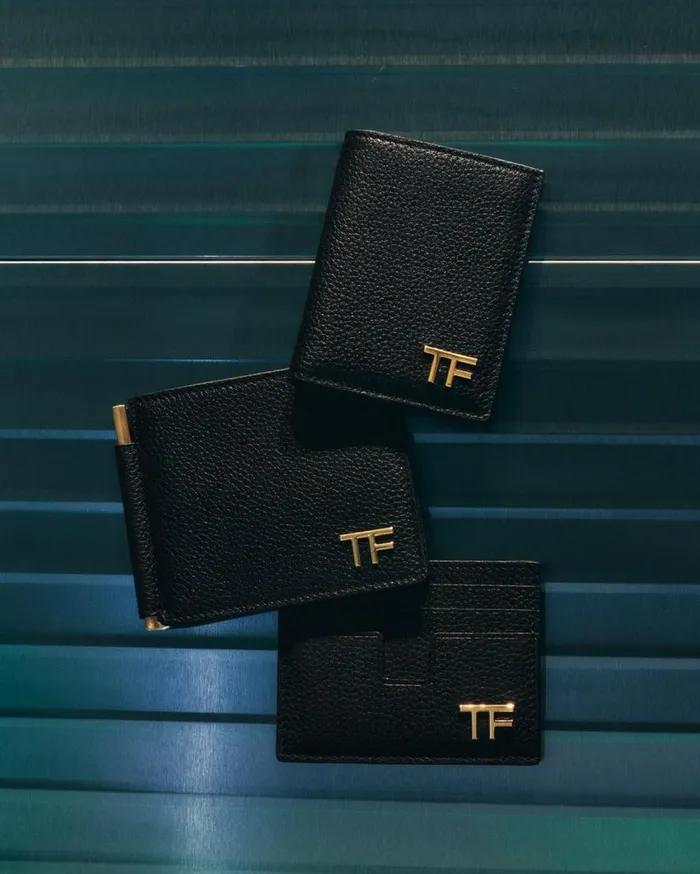 TOM FORD Small Leather Goods Men GRAIN LEATHER MONEY CLIP WALLET Black TOM FORD Small Leather Goods Men GRAIN LEATHER MONEY CLIP WALLET Black
