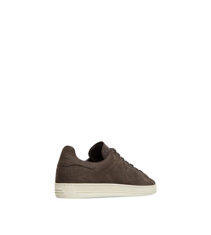 TOM FORD Sneakers Men STAMPED CROC NUBUCK WARWICK SNEAKER Fango Cream TOM FORD Sneakers Men STAMPED CROC NUBUCK WARWICK SNEAKER Fango Cream