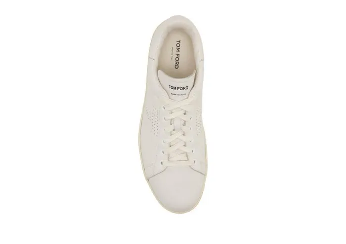TOM FORD Sneakers Men WARWICK GRAINED LEATHER SNEAKER White TOM FORD Sneakers Men WARWICK GRAINED LEATHER SNEAKER White