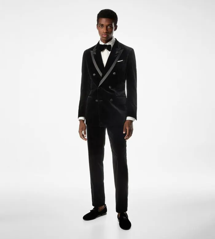 TOM FORD Suits Men COMPACT LIGHT VELVET ATTICUS TROUSER Black TOM FORD Suits Men COMPACT LIGHT VELVET ATTICUS TROUSER Black