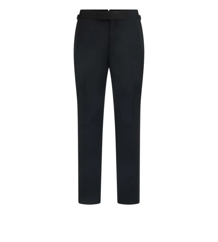 TOM FORD Suits Men WOOL MOHAIR SHELTON TROUSER Black