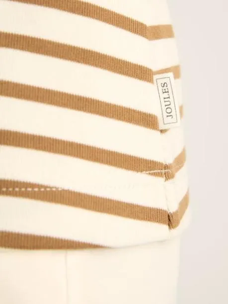 Tops and TShirts Women Joules Cream and Tan Striped Jersey Vest Tops and TShirts Women Joules Cream and Tan Striped Jersey Vest