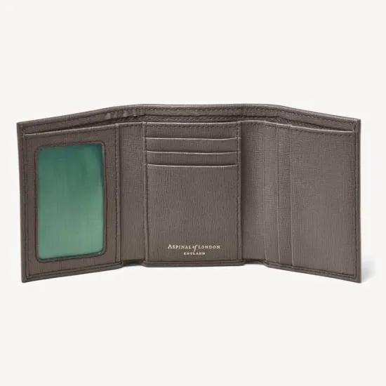 Trifold Wallet Charcoal Saffiano Men Aspinal Of London Trifold Wallets