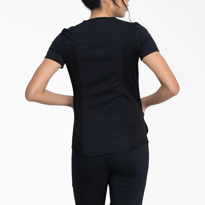 Women039s Balance VNeck Scrub Top With Zip Pocket Black Black blk Women Dickies Scrubs Women039s Balance VNeck Scrub Top With Zip Pocket Black Black blk Women Dickies Scrubs