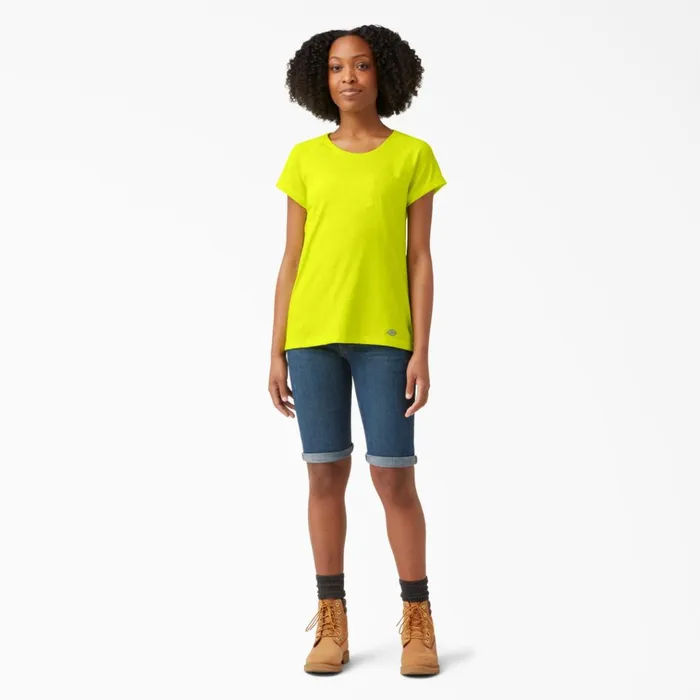 Women039s Cooling Short Sleeve Pocket TShirt Bright Yellow Bright Yellow bwd Women Dickies TShirts Women039s Cooling Short Sleeve Pocket TShirt Bright Yellow Bright Yellow bwd Women Dickies TShirts