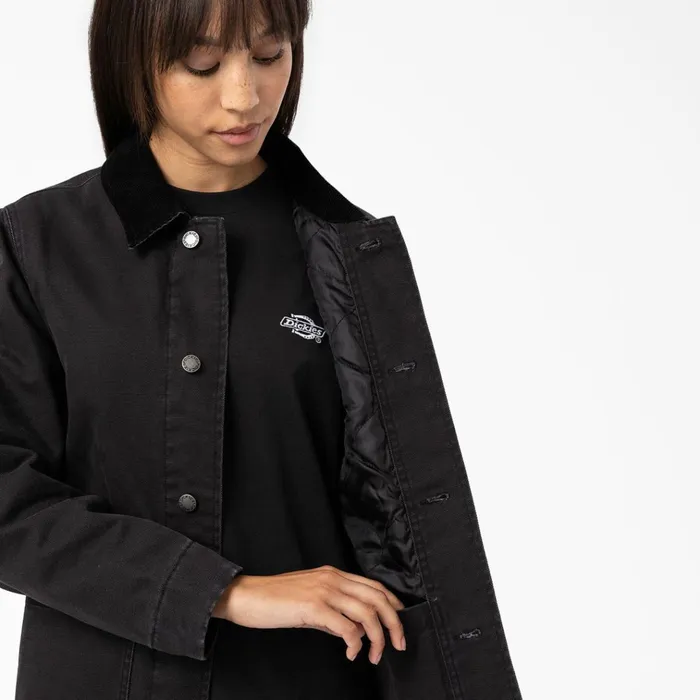 Women039s Duck Canvas Chore Coat Black Black bkx Women Dickies Coats and Jackets Women039s Duck Canvas Chore Coat Black Black bkx Women Dickies Coats and Jackets