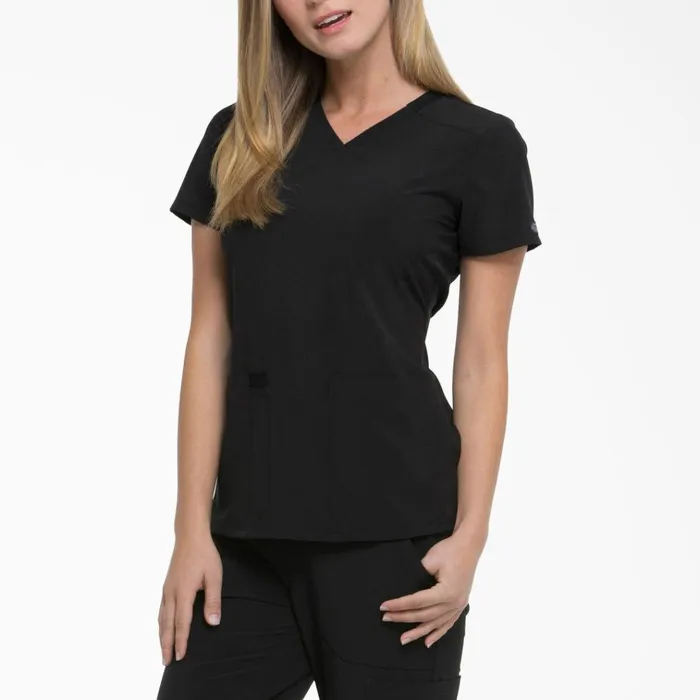 Women039s EDS Essentials VNeck Scrub Top Black Black blk Women Dickies Scrubs Women039s EDS Essentials VNeck Scrub Top Black Black blk Women Dickies Scrubs