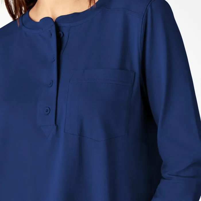 Women039s Heavyweight Henley Surf Blue Surf Blue fl Women Dickies Long Sleeve TShirts Women039s Heavyweight Henley Surf Blue Surf Blue fl Women Dickies Long Sleeve TShirts
