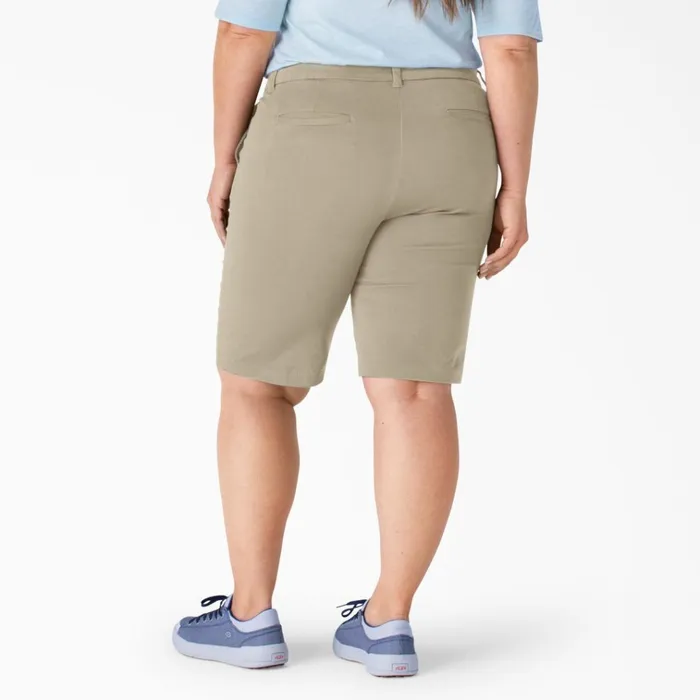 Women039s Plus Perfect Shape Straight Fit Bermuda Shorts 11034 Rinsed Oxford Stone Rinsed Oxford Stone rdg2 Women Dickies Work Shorts Women039s Plus Perfect Shape Straight Fit Bermuda Shorts 11034 Rinsed Oxford Stone Rinsed Oxford Stone rdg2 Women Dickies Work Shorts