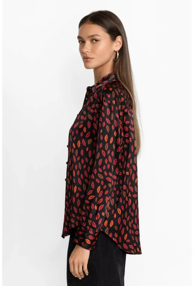 Women Amora Boxy Charmeuse Shirt Amora Johnny Was Tops