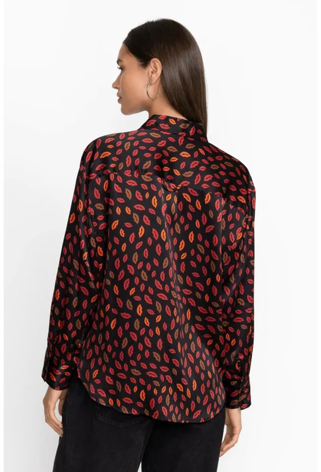 Women Amora Boxy Charmeuse Shirt Amora Johnny Was Tops