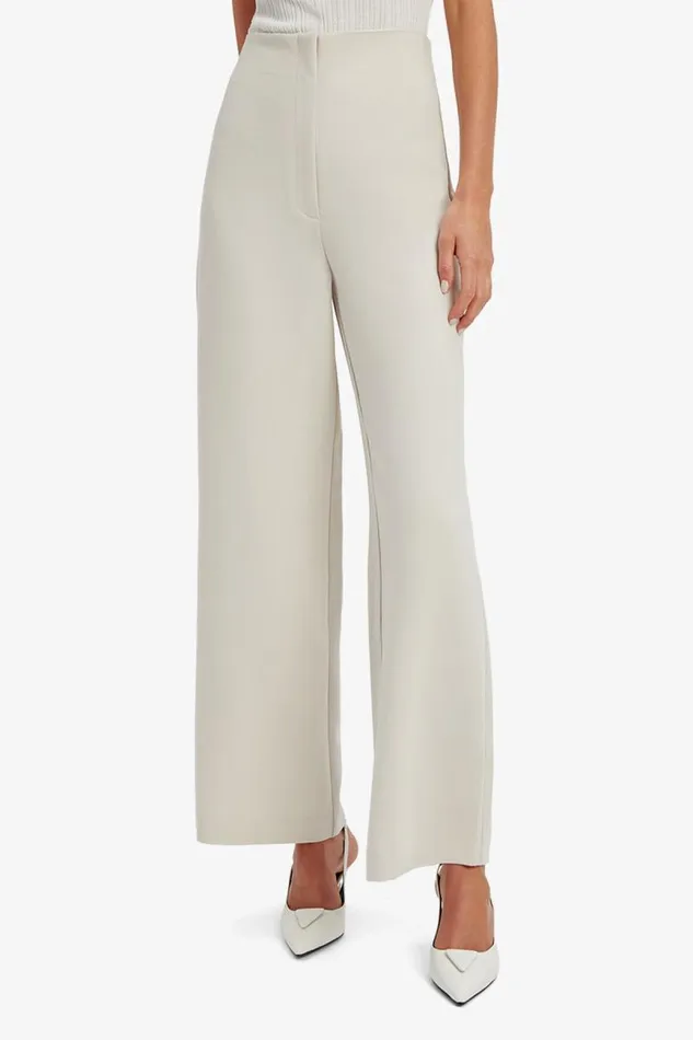 Women Bardot Pants Anna Mid Waist Tailored Pant In Orchid White Women Bardot Pants Anna Mid Waist Tailored Pant In Orchid White
