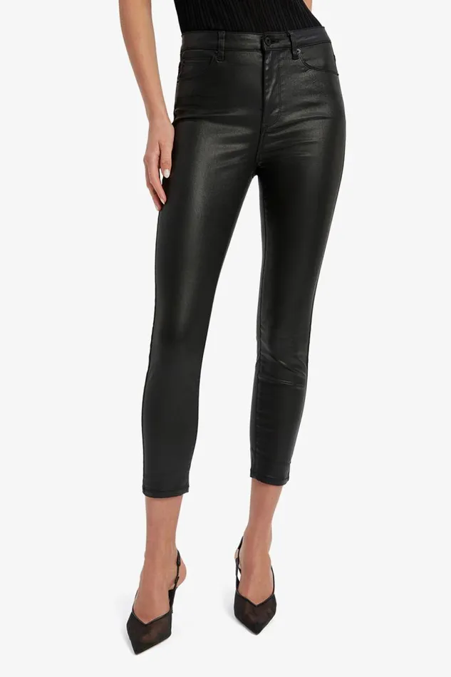 Women Bardot Skinny Jean Khloe Crop Coated Jeans In Black Women Bardot Skinny Jean Khloe Crop Coated Jeans In Black