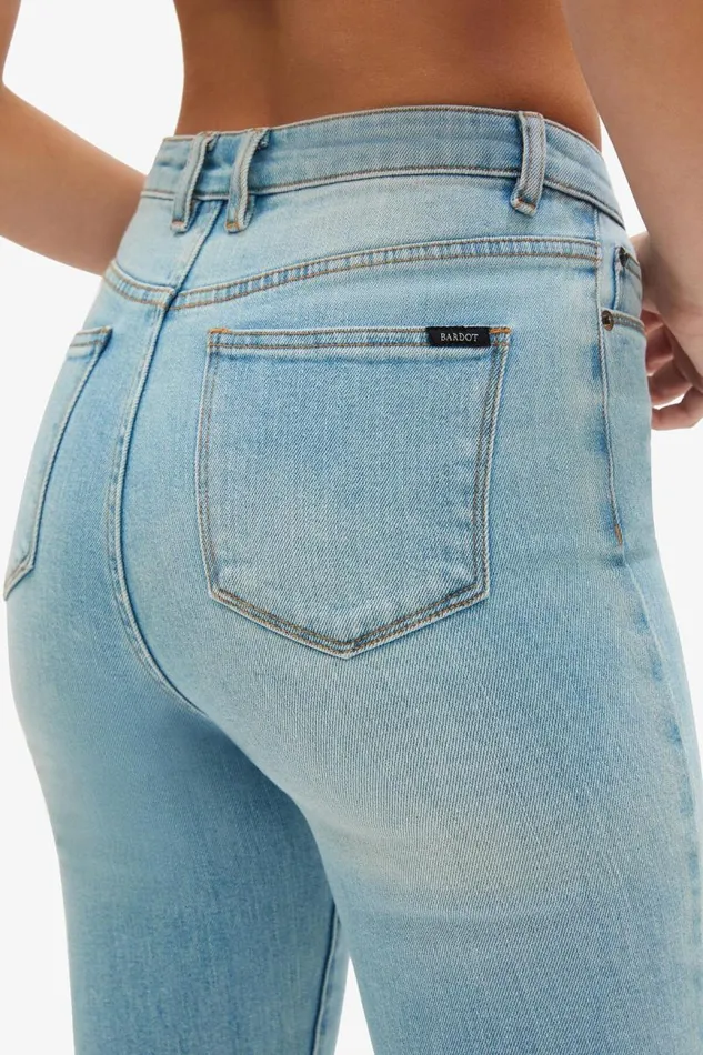 Women Bardot Skinny Jean Khloe Super High Tall Jeans In Mid Blue Women Bardot Skinny Jean Khloe Super High Tall Jeans In Mid Blue