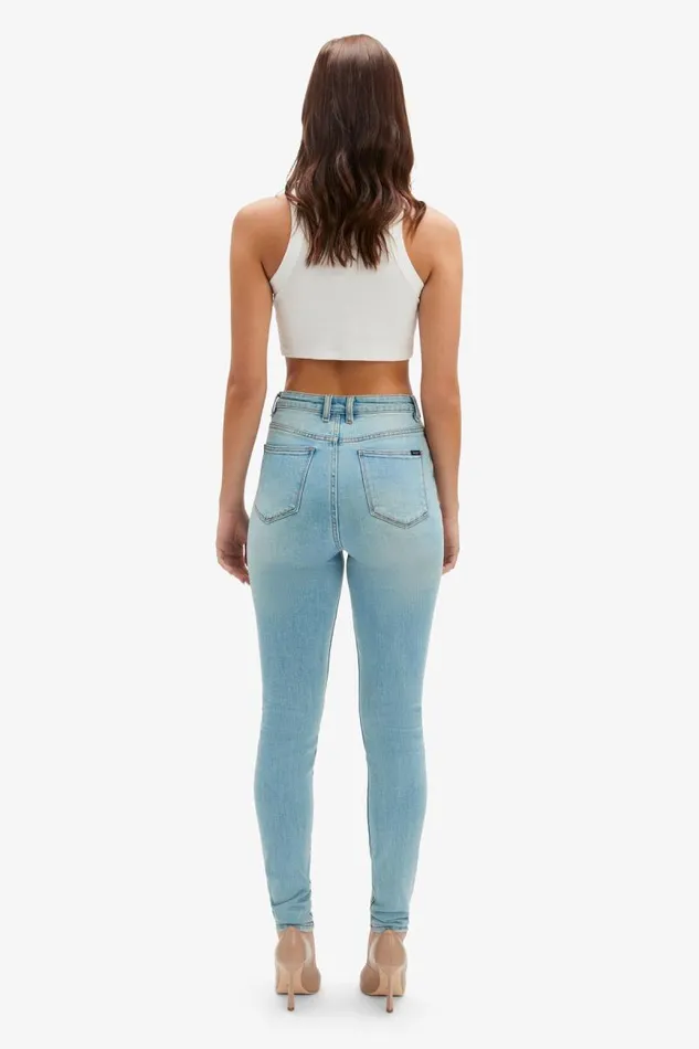 Women Bardot Skinny Jean Khloe Super High Tall Jeans In Mid Blue Women Bardot Skinny Jean Khloe Super High Tall Jeans In Mid Blue