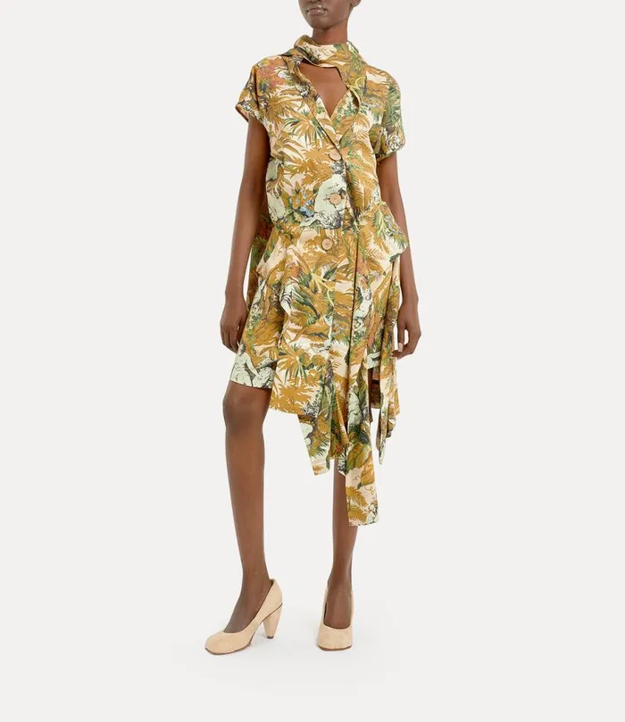 Women Baroness Bib Dress Jungleprint Vivienne Westwood Dresses Women Baroness Bib Dress Jungleprint Vivienne Westwood Dresses