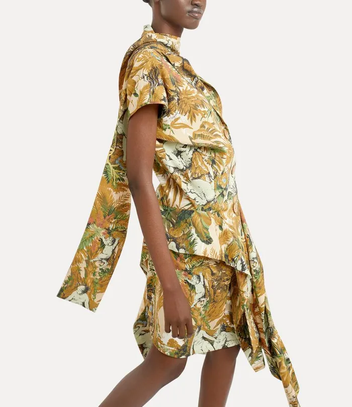 Women Baroness Bib Dress Jungleprint Vivienne Westwood Dresses Women Baroness Bib Dress Jungleprint Vivienne Westwood Dresses