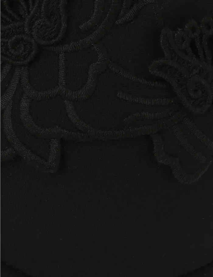 Women Bikinis Zimmermann Halliday Embroidery Bra Noir