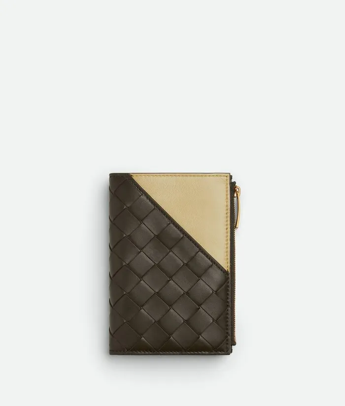 Women Bottega Veneta Long Wallets Intrecciato Diagonal Medium BiFold Wallet Kakilight Butterscotch Women Bottega Veneta Long Wallets Intrecciato Diagonal Medium BiFold Wallet Kakilight Butterscotch