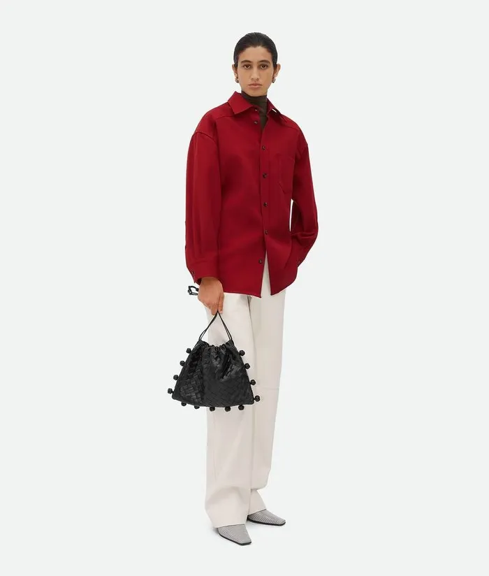 Women Bottega Veneta Mini Dustbag Black
