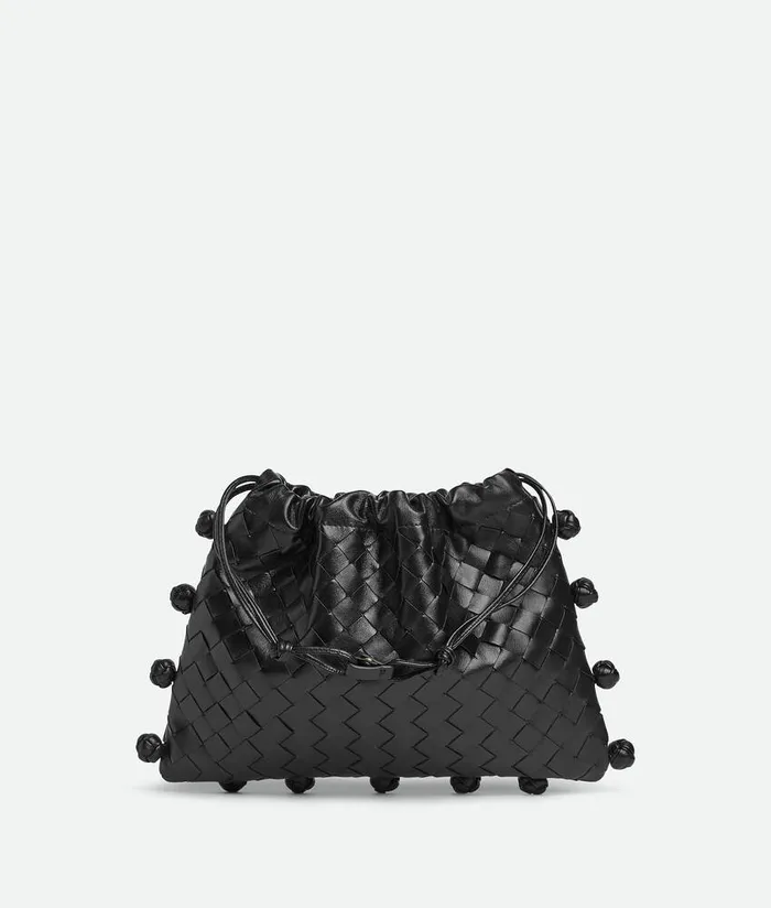 Women Bottega Veneta Mini Dustbag Black