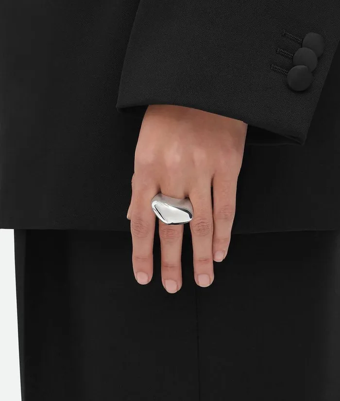 Women Bottega Veneta Rings Fin Ring Silver