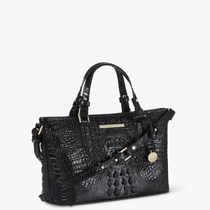 Women Brahmin Satchels Mini Asher Black Melbourne Women Brahmin Satchels Mini Asher Black Melbourne
