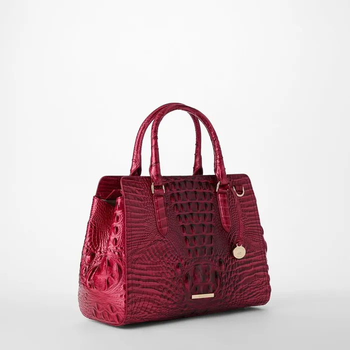 Women Brahmin Satchels Small Finley Merlot Ombre Women Brahmin Satchels Small Finley Merlot Ombre