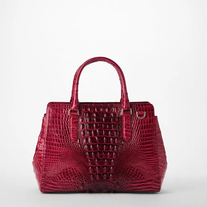 Women Brahmin Satchels Small Finley Merlot Ombre Women Brahmin Satchels Small Finley Merlot Ombre