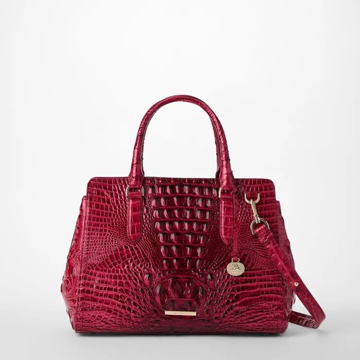 Women Brahmin Satchels Small Finley Merlot Ombre Women Brahmin Satchels Small Finley Merlot Ombre
