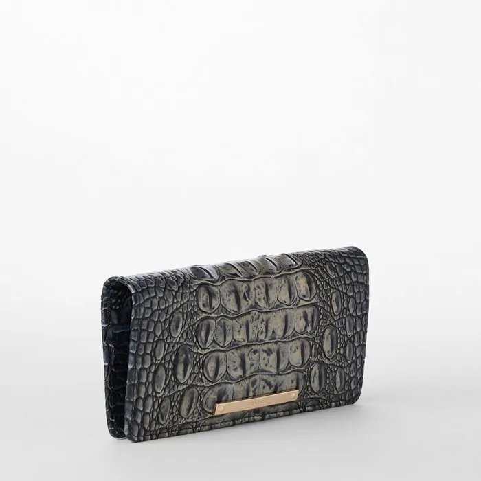 Women Brahmin Wallets and Wristlets Ady Wallet Twilight Blue Ombre Women Brahmin Wallets and Wristlets Ady Wallet Twilight Blue Ombre