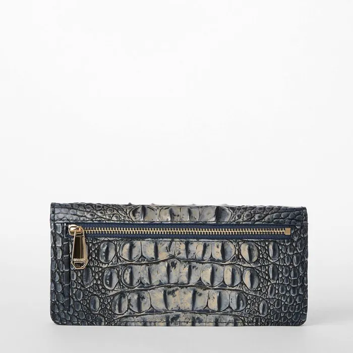 Women Brahmin Wallets and Wristlets Ady Wallet Twilight Blue Ombre Women Brahmin Wallets and Wristlets Ady Wallet Twilight Blue Ombre