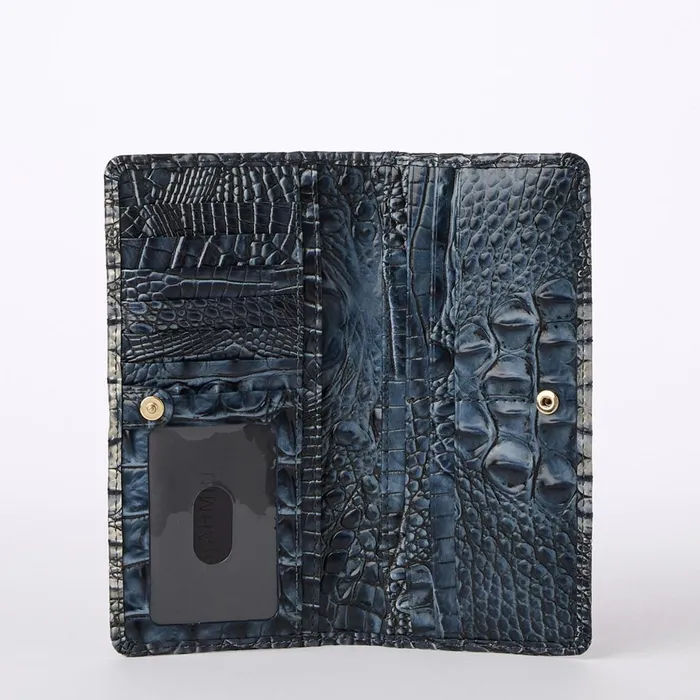 Women Brahmin Wallets and Wristlets Ady Wallet Twilight Blue Ombre Women Brahmin Wallets and Wristlets Ady Wallet Twilight Blue Ombre