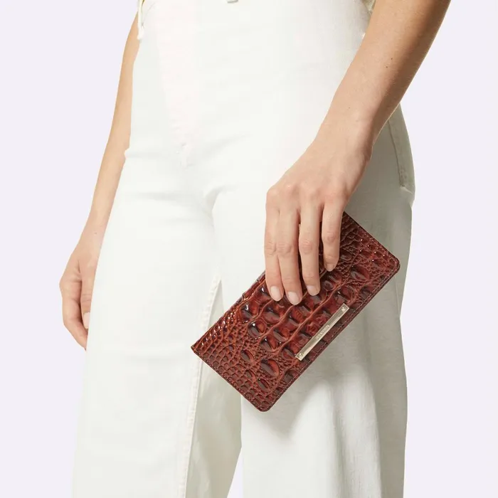 Women Brahmin Wallets and Wristlets Ady Wallet Twilight Blue Ombre Women Brahmin Wallets and Wristlets Ady Wallet Twilight Blue Ombre
