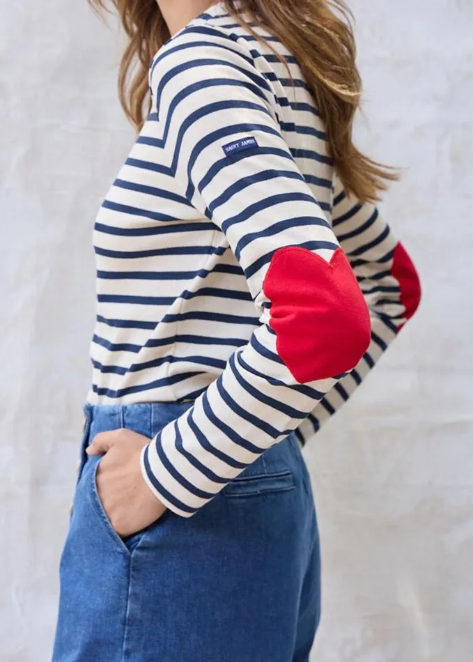Women Breton Striped Shirts Saint James VAUJANY Ecru Navy