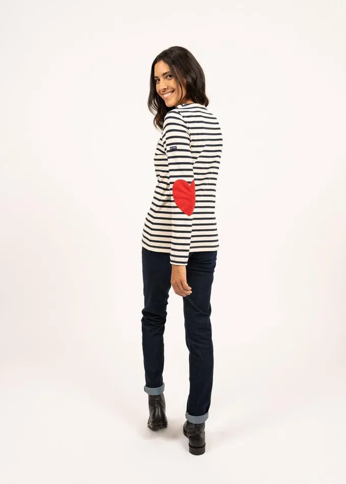 Women Breton Striped Shirts Saint James VAUJANY Ecru Navy