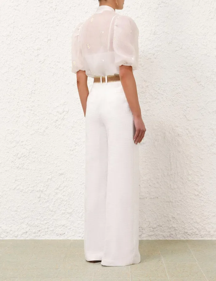 Women Clothing Zimmermann Acacia Flare Pant Ivory