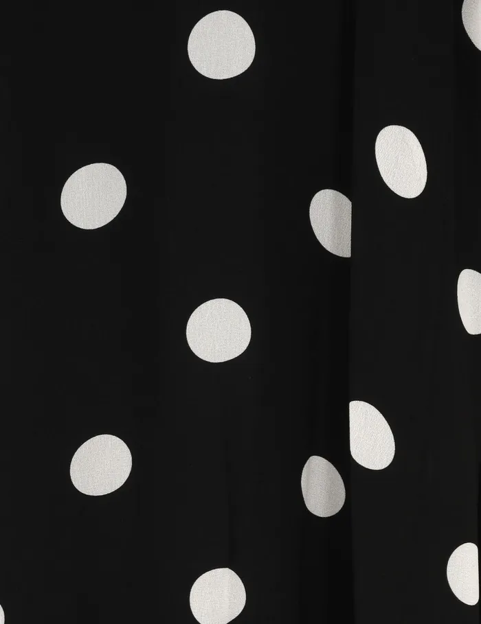 Women Clothing Zimmermann Crush Tie Neck Billow Dress Blackcream Dot