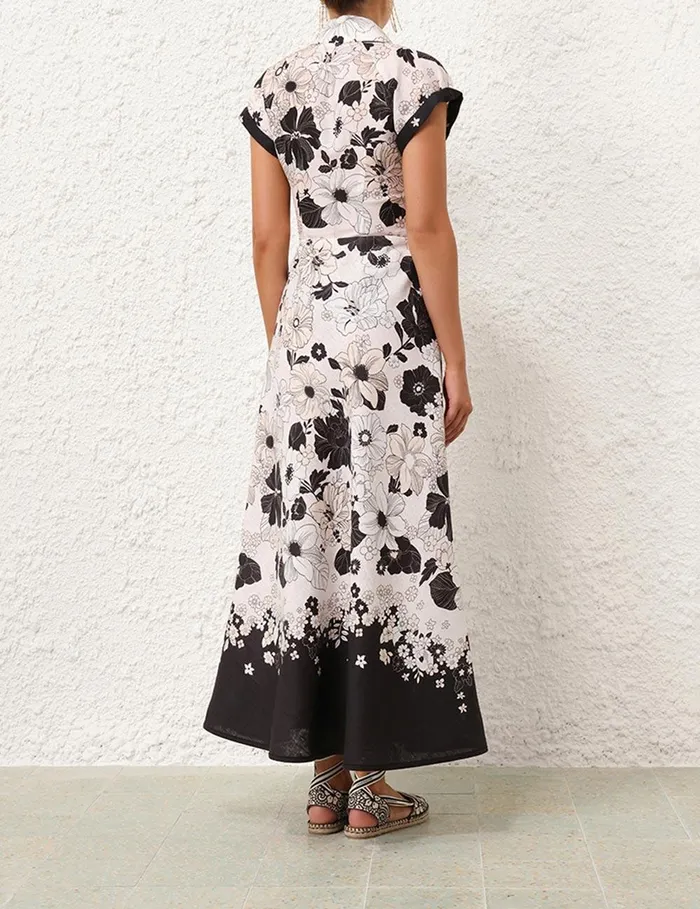 Women Clothing Zimmermann Pop Short Sleeve Shirt Ivoryblack Floral