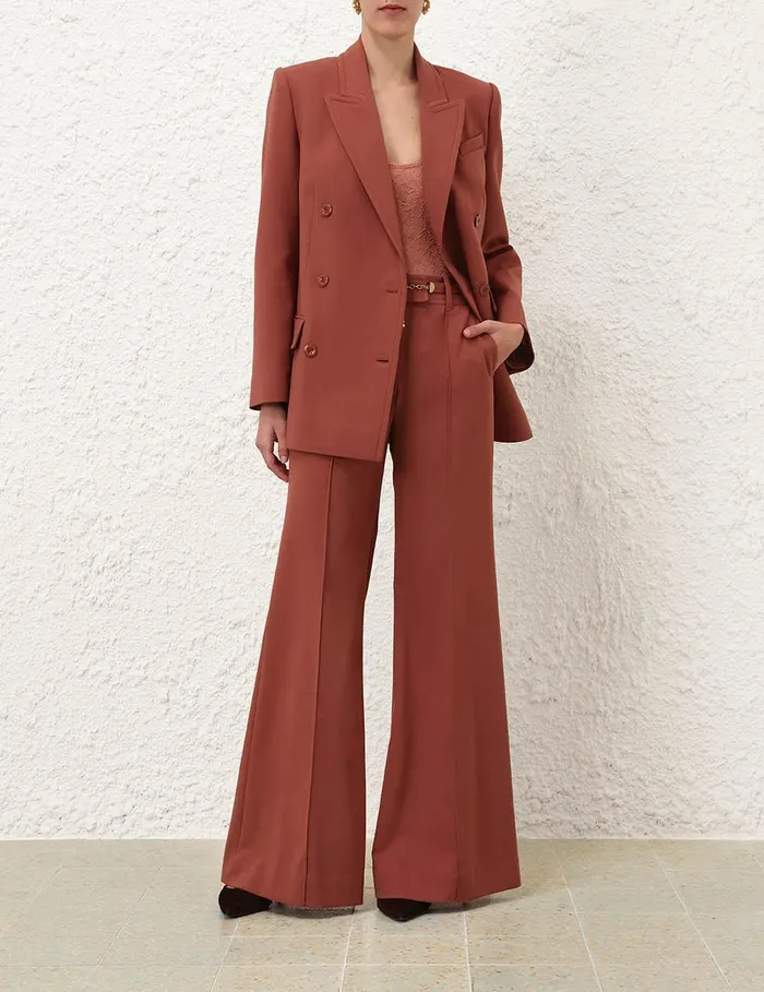 Women Clothing Zimmermann Scoop Neck Bodysuit Blush