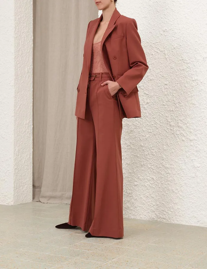 Women Clothing Zimmermann Scoop Neck Bodysuit Blush
