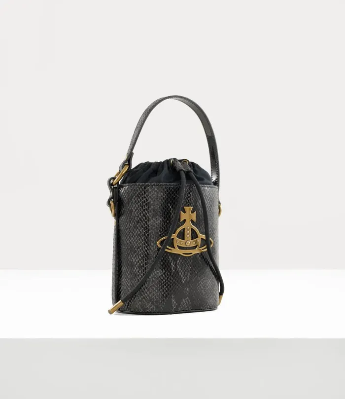 Women Daisy Drawstring Bucket Bag Black Vivienne Westwood Handbags Women Daisy Drawstring Bucket Bag Black Vivienne Westwood Handbags